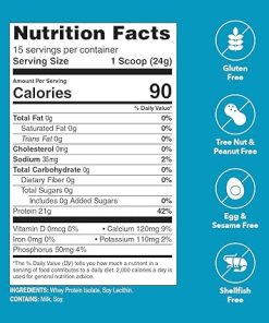 Unflavored Protein Powder | 21g 100% Whey Isolate Protein Powder | Unflavored Whey Protein Powder | Low Carb and Sugar Free Whey Protein Isolate | Gluten Free | Certified Kosher | 15 Servings 2