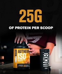 Jacked Factory Authentic ISO Grass Fed Whey Protein Isolate Powder – Low Carb- Muscle Building Protein (30 Servings 2