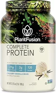 PlantFusion Complete Vegan Protein Powder – Plant Based Protein Powder With BCAAs- Digestive Enzymes and Pea Protein – Keto