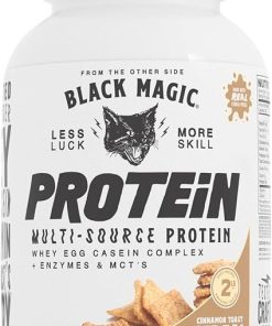 Black Magic Protein Powder Whey Egg Casein Complex + Enzymes & MCT’s Recovery 2lbs Cinnamon Toast Cereal Flavor