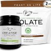 Muscle Feast Creatine + Isolate Big Bundle: 1 Creatine Powder (Unflavored- 2lb) + 1 Whey Protein Isolate (Chocolate