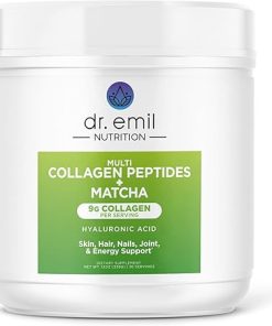 Collagen Peptides Powder – Matcha Green Tea Collagen Powder for Women – Collagen Supplements for Hair- Skin & Nails with Hyaluronic Acid – 9g Protein per Serving