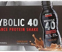GNC AMP Wheybolic 40 | Meal Replacement Shake | Chocolate | 12 Count