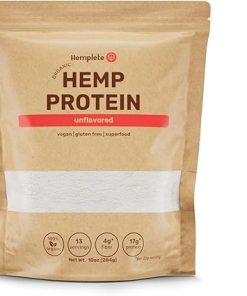 Organic Hemp Heart Unflavored Vegan Protein Powder- Plant-Based for Balanced Nutrition