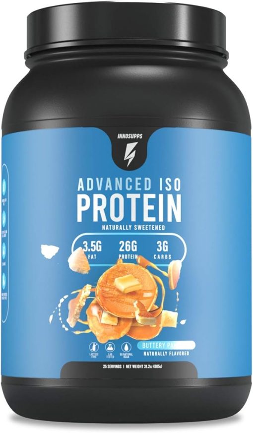 InnoSupps Advanced Iso Protein | 100% Whey Isolate Protein Powder | No Artificial Sweeteners| Low Fat- Low Carbs | 25g of Protein | Hormone Free