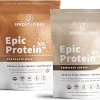Sprout Living Epic Protein Bundle – Chocolate Maca & Complete Coffee (20g Organic Plant-Based Protein Powder- Vegan