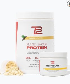 TB12 Plant Based Strength & Hydration Bundle (Vanilla Protein Powder & Lemonade Electrolytes)- Support Muscle Recovery & Hydration