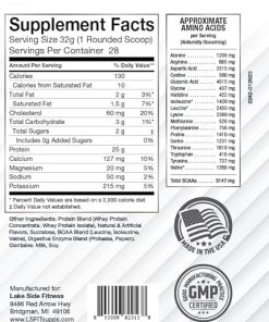 Be You Whey Protein Powder | 25g Protein- 5.1g BCAAs & 2.4g L-Leucine | Quick Absorbing & Fast Digesting Enzyme Blend | Vanilla Milkshake | 2 Pounds 2