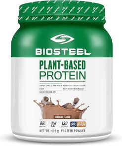 BIOSTEEL Elite Plant-Based Recovery Vegan Protein with Brown Rice Protein- Pea Protein