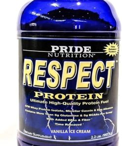 Respect Protein Vanilla Ice Cream Time Released Protein Shake Whey Protein Isolate Micellar Casein Flax Fiber Post Workout Meal Replacement Powder