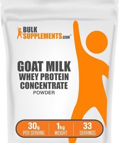 BulkSupplements.com Goat Milk Whey Protein Concentrate Powder – Goat Whey Protein Powder- Unflavored & Gluten Free