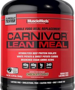 MuscleMeds CARNIVOR LEAN MEAL whole food meal replacement shake- MRE