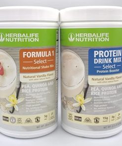 Herbalife DUO: Formula1 Select (Natural Vanilla Flavor 810g) and Protein Drink Mix 638g)- Nutrient Dense Healthy Meal or Snack