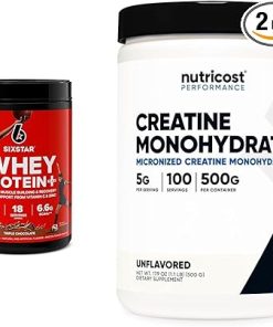 Six Star Whey Protein Powder 1.82lbs & Creatine Monohydrate Micronized Powder Nutricost 500G