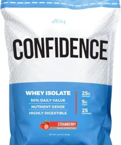 JBN Whey Confidence Protein Powder | Nutrient Dense – Whey Isolate | Naturally Occurring BCAA’s | 25 Servings | Great Taste | Easy to Mix