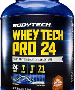 BodyTech Whey Tech Pro24 Protein Powder – Rich Chocolate Flavor for Muscle Growth and Recovery- Providing 24g of Protein Per Serving for Optimal Fitness and Performance (5 lbs / 71 Servings) 2