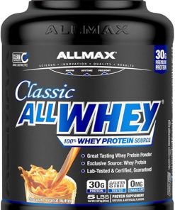 ALLMAX Classic ALLWHEY- Chocolate Peanut Butter – 5 lb – 30 Grams of Protein Per Scoop – Gluten Free – Approx. 49 Servings