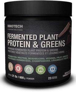 Innotech Nutrition Solutions Fermented Plant Protein & Greens Chocolate Lightly Sweetened – 600 g