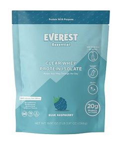 Whey Protein Powder for Adults- Blue Raspberry (20 Servings Per Bag)