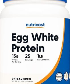 Nutricost Egg White Protein Powder 1lb (Unflavored) – Non-GMO- Gluten Free