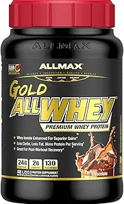 ALLMAX Nutrition Gold ALLWHEY- Chocolate – 2 lb – 24 Grams of Protein Per Scoop – Gluten Free