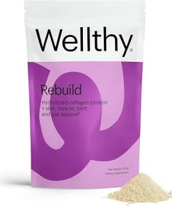 Wellthy Collagen Peptides Protein Powder – Grass Fed Hydrolyzed Collagen for Hair Growth- Skin