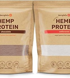 Hemp Vegan Protein Powder for Heart and Brain Health- Easy to Digest Powder Drink with Plant Protein for Muscle Building and Recovery