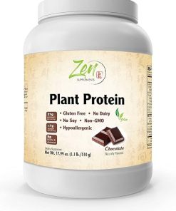 Zen Supplements – Plant Protein-Chocolate 510G 1.1LB -Powder – 23 Grams of Protein Per Serving -Vegan- Low Net Carbs