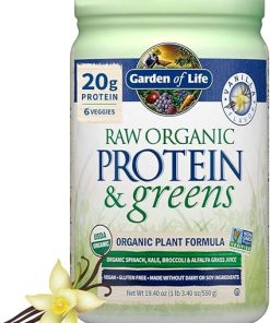 Garden of Life Raw Organic Protein & Greens – Vanilla – Vegan Protein Powder for Women and Men- Plant Protein
