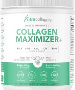 Collagen Maximizer Plus- Instantized Collagen Peptides Protein Powder(Unflavored) Grass-Fed- Gluten Free