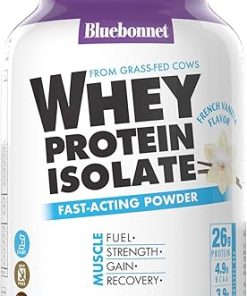 BlueBonnet Nutrition Whey Protein Isolate Powder From Grass Fed Cows- 26g of Protein