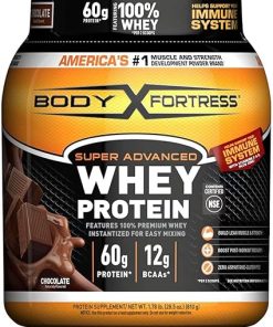 Body Fortress Super Advanced Whey Protein Powder- Chocolate (1.78 lbs) and BlenderBottle Classic Shaker Bottle (28 oz) 2