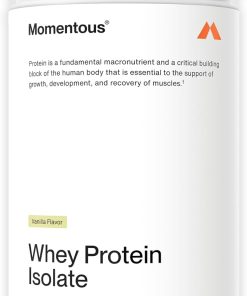 Momentous Essential Grass-Fed Whey Protein Powder – 20g Whey Isolate Protein – NSF Certified- Gluten-Free
