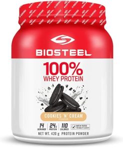 BIOSTEEL 100% Whey Protein Powder – Cookies & Cream- 14 Servings