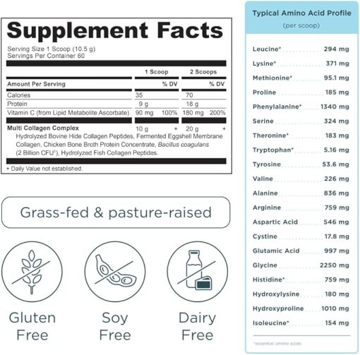 Ancient Nutrition Multi Collagen Protein Powder- Vanilla - Image 2