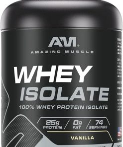 Whey Protein Isolate Powder | 25 Grams Protein Per Serving | 100% Whey Isolate | Zero Fat | Made in USA (5 Lb- Vanilla)