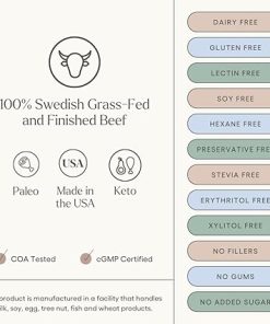 Be Well by Kelly Vanilla Grass-Fed Beef Protein Powder- 23G of Protein & Zero Carbs (3 Ingredients 2