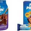 Pure Protein Whey Protein Powder 25g Protein 1.75lb + Protein Bars 20g Protein 12 Count Chocolate Peanut Butter