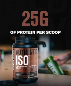 Jacked Factory Authentic ISO Grass Fed Whey Protein Isolate Powder – Low Carb- Non-GMO Muscle Building Protein (30 Servings 2