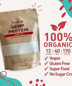 Organic Hemp Heart Unflavored Vegan Protein Powder- Plant-Based for Balanced Nutrition 2