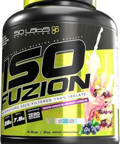 Iso Fuzion 100% Whey Isolate by Scilabs Nutrition | 28g Non Denatured Protein Powder- White Choco Blueberry Cobbler