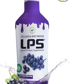Nutritional Designs Sugar-Free Liquid Collagen & Whey Protein Supplement – Non-GMO Drink – Promotes Healthy Skin & Hair for Men & Women (Grape- Standard Care) Pack of 6