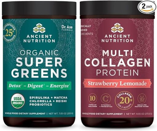 Ancient Nutrition Organic Supergreens Powder- Greens Flavor