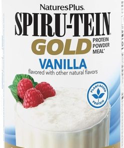 NaturesPlus SPIRU-TEIN GOLD- Vanilla – 1.03 lb – Plant-Based Protein Powder – Vitamins & Minerals for Energy – Vegetarian