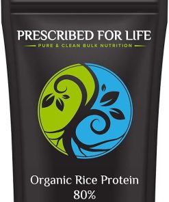 Prescribed For Life Organic Rice Protein Powder | Non GMO Whole Grain Brown Rice Protein Concentrate Powder – 80% Protein (5kg / 11lb)