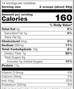 Vegan Protein Powder Blend by Karen Malkin Health | Non-GMO | 17 Grams Protein | 8 Grams Fiber | 14 Servings | Natural Cocoa | 2 2
