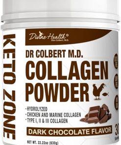 Divine Health Dr. Colbert MD Hydrolyzed Collagen Powder | Chocolate Flavor | Type I- II