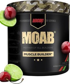 REDCON1 Moab- Cherry Lime – Keto Friendly + Gluten Free Muscle Building Supplement – Contains Calcium HMB Powder & HICA to Support Lean Muscle Growth (30 Servings)
