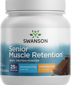 Swanson Senior Muscle Retention Protein Powder – Chocolate 1.06 lb (480 g) Pwdr