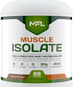 MFL 100% Isolate Protein l 30g of Protein l 12g Amino Acids l Keto Friendly l Low Carbs l 5 lbs. (Chocolate Lava)